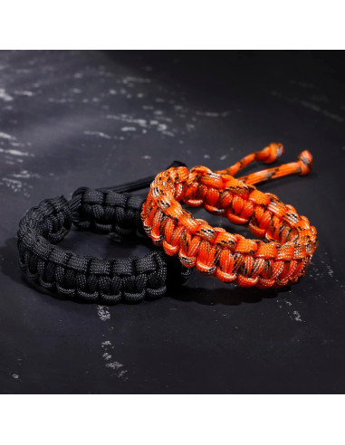 Pulseras de Supervivencia Jewever Paracord Ajustables Juego de 2