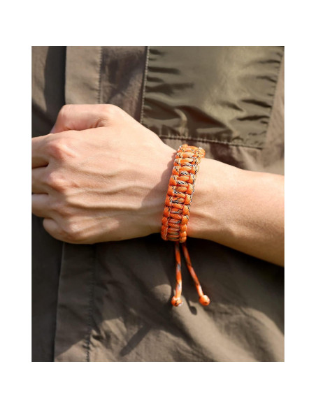 Pulseras de Supervivencia Jewever Paracord Ajustables Juego de 2