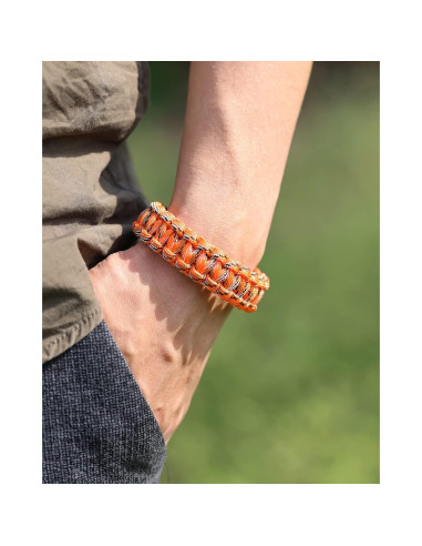 Pulseras de Supervivencia Jewever Paracord Ajustables Juego de 2