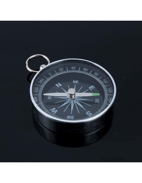 Brújula de bolsillo VGEBY para camping y senderismo - Aluminio