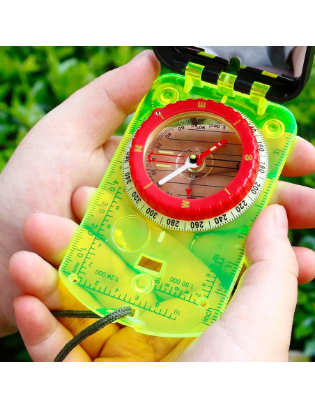 Brújula de Espejo Beileshi DC45-6E con Clinómetro y LED