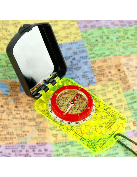 Brújula de Espejo Beileshi DC45-6E con Clinómetro y LED
