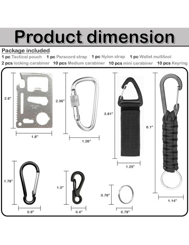 Bolsa Táctica DENZI BG001 con Kit de Supervivencia 36 en 1