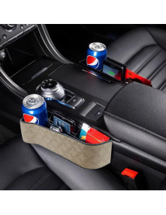 Organizador de Espacio entre Asientos Yuuaao Beige 2 Piezas 2