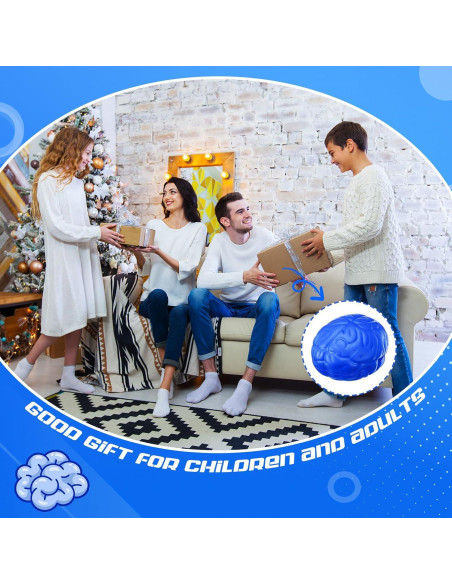 30 Bolas de Estrés Cerebral Jenaai 7 cm Alivio de Ansiedad Azul