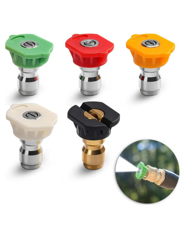 5 Boquillas de Lavadora a Presión BURIUS 2700 PSI Acero Inoxidable