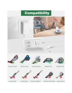 Cargador de Reemplazo 15V Black & Decker 90627870 6FT 2