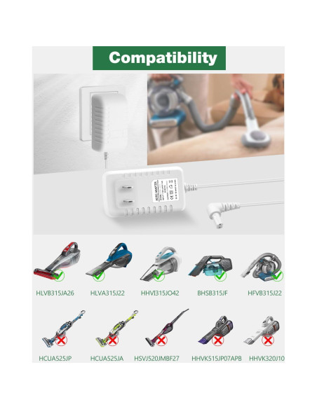 Cargador de Reemplazo 15V Black & Decker 90627870 6FT