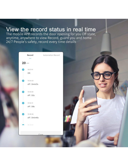 Paquete de 2 Sensores de Puerta WiFi Farylink M2 para Seguridad