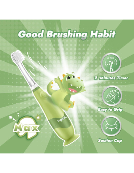 Cepillo de dientes eléctrico Papablic Sonic para niños 1-3 años