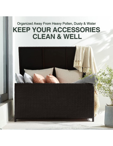 Caja de Almacenamiento Exterior SKRT 120 Galones Resina Negra