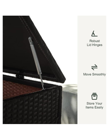 Caja de Almacenamiento Exterior SKRT 120 Galones Resina Negra