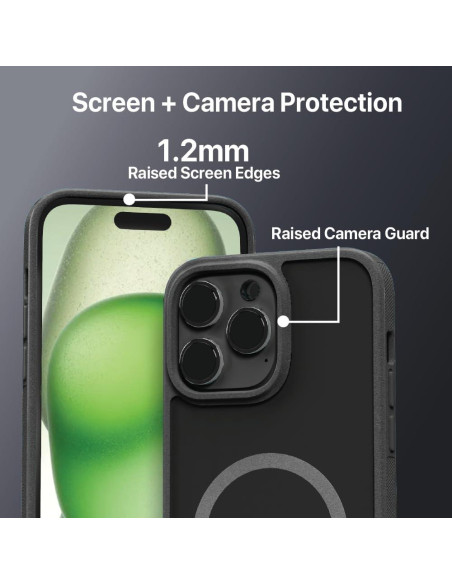 Funda BLACK+DECKER para iPhone 14 Pro Max, Protección Militar, Negro