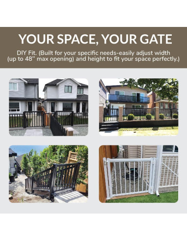 Kit de Puerta de Aluminio MOUNTWEST 121.92x106.68 cm Negro