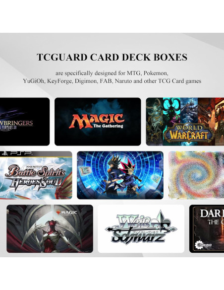Caja de Almacenamiento para Cartas TCGUARD Negra 100+ Cartas