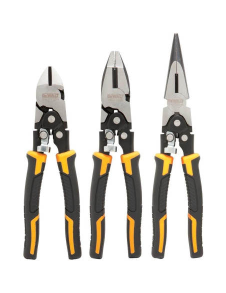 Juego de Alicates DEWALT 3-Pack DWHT70485, Corte Diagonal