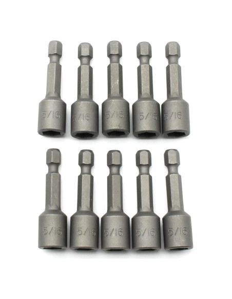 Juego de 10 Destornilladores Magnéticos TEMO 5/16" para Impacto