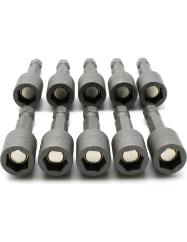 Juego de 10 Destornilladores Magnéticos TEMO 5/16" para Impacto