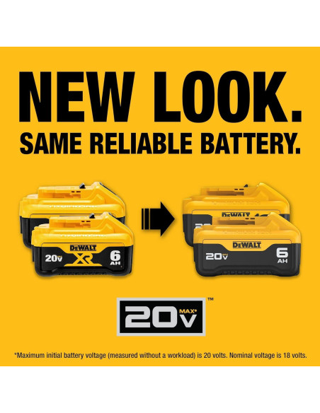 Batería de Litio Ión 20V MAX Dewalt DCB206-2 6Ah 2-Pack