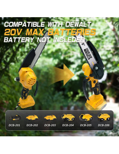 Sierra de Cadena Mini Inalámbrica SavvyMate 8" Batería 1280W 2