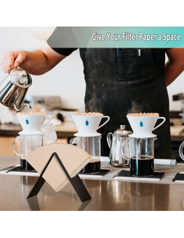 Portafiltros de Café Cono Negro Genérico Metal 19 cm