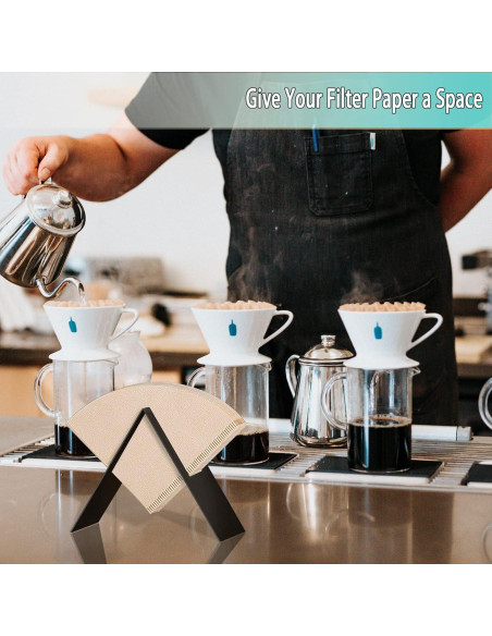 Portafiltros de Café Cono Negro Genérico Metal 19 cm