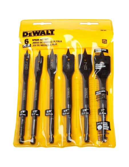 Conjunto de Brocas de Espada DEWALT 6 Piezas 12.7 cm