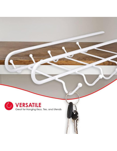 Soporte para Tazas Home Basics 10 Ganchos Organizador Blanco