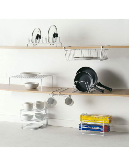 Soporte para Tazas Home Basics 10 Ganchos Organizador Blanco