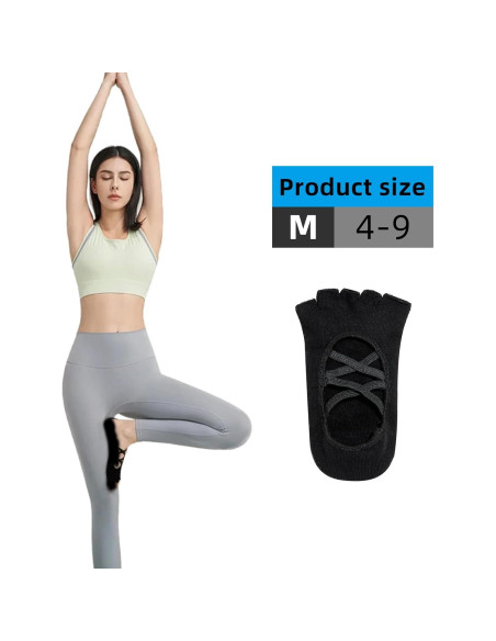 Calcetines Antideslizantes para Pilates y Yoga Mujeres 4 Pzs