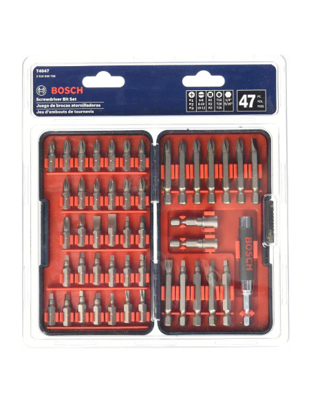 Juego de Puntas de Destornillador Bosch T4047L 47 Piezas