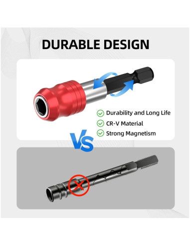 Soporte de Broca Magnético MXCOIRTP 60mm 2 Piezas Hexagonal