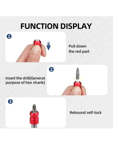 Soporte de Broca Magnético MXCOIRTP 60mm 2 Piezas Hexagonal