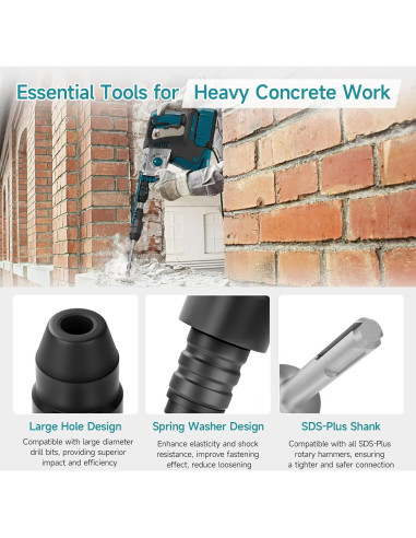 Adaptador SDS-Plus a SDS-Max YOSIGHT 21 cm Acero Aleado