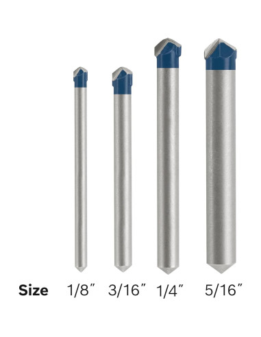 Juego de Brocas de Carburo BOSCH NS2000 para Azulejos - 4 Piezas