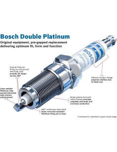 Bujía de Encendido Doble Platino Bosch 8104 - Paquete de 4 2