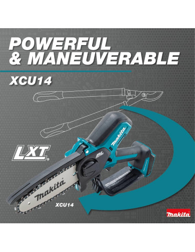 Sierra de Poda Inalámbrica Makita XCU14SR1 18V 6" Kit 2.0Ah
