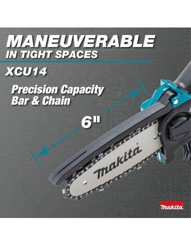 Sierra de Poda Inalámbrica Makita XCU14SR1 18V 6" Kit 2.0Ah