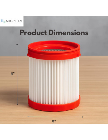 Filtro HEPA Nispira VF320H para Aspiradora Bosch 18V 2.6L