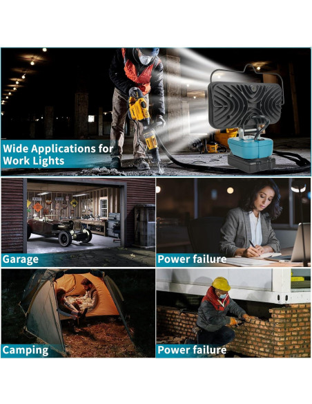 Luz de Trabajo LED Inalámbrica Makita 18V 10600LM Carga Rápida