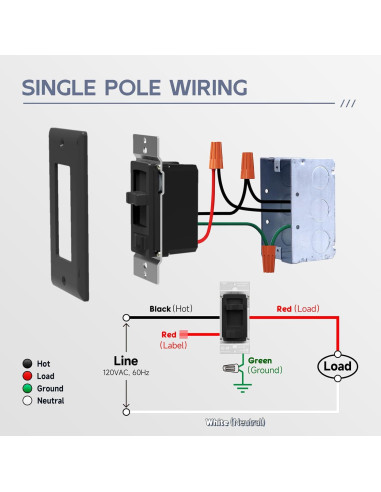 Interruptor Regulador de Luz ECOELER Negro 300W/600W LED/CFL