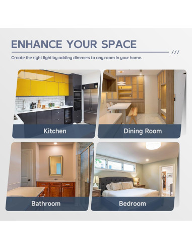 Interruptor Regulador de Luz ECOELER Negro 300W/600W LED/CFL