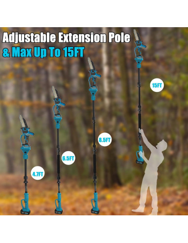 Sierra de Poste Inalámbrica LEZZYRUCK 8" Motor Sin Escobillas