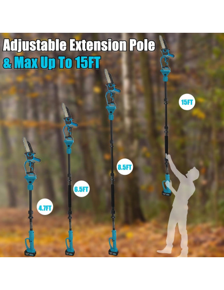 Sierra de Poste Inalámbrica LEZZYRUCK 8" Motor Sin Escobillas