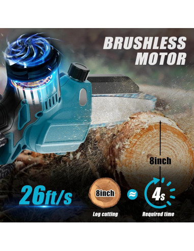 Sierra de Poste Inalámbrica LEZZYRUCK 8" Motor Sin Escobillas