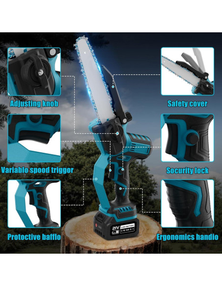 Sierra de Poste Inalámbrica LEZZYRUCK 8" Motor Sin Escobillas