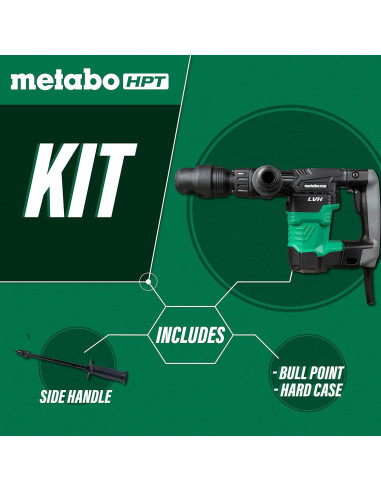 Martillo Demoledor Metabo HPT H41MB2, 5.2 kg, 10 J, SDS Max
