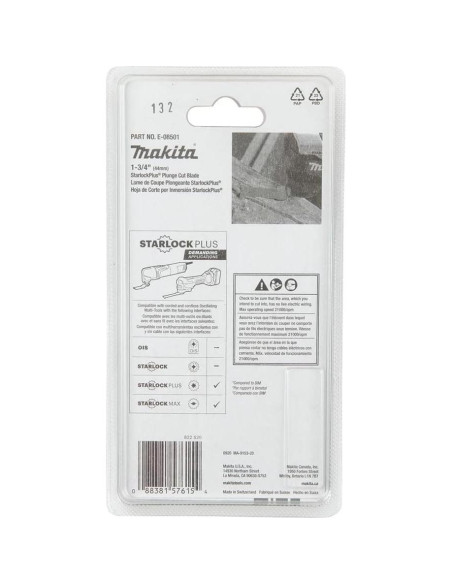 Cuchilla de Corte en Profundidad Makita E-08501 4.45 cm Metal Duro