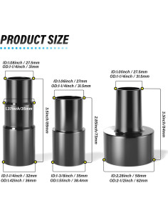 Kit de Adaptadores de Manguera de Vacío MEANLIN 6 Piezas 2