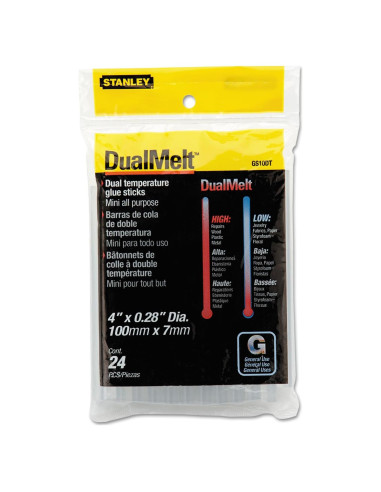 Barras de Pegamento Dualmelt Stanley GS10DT - 24 Unidades